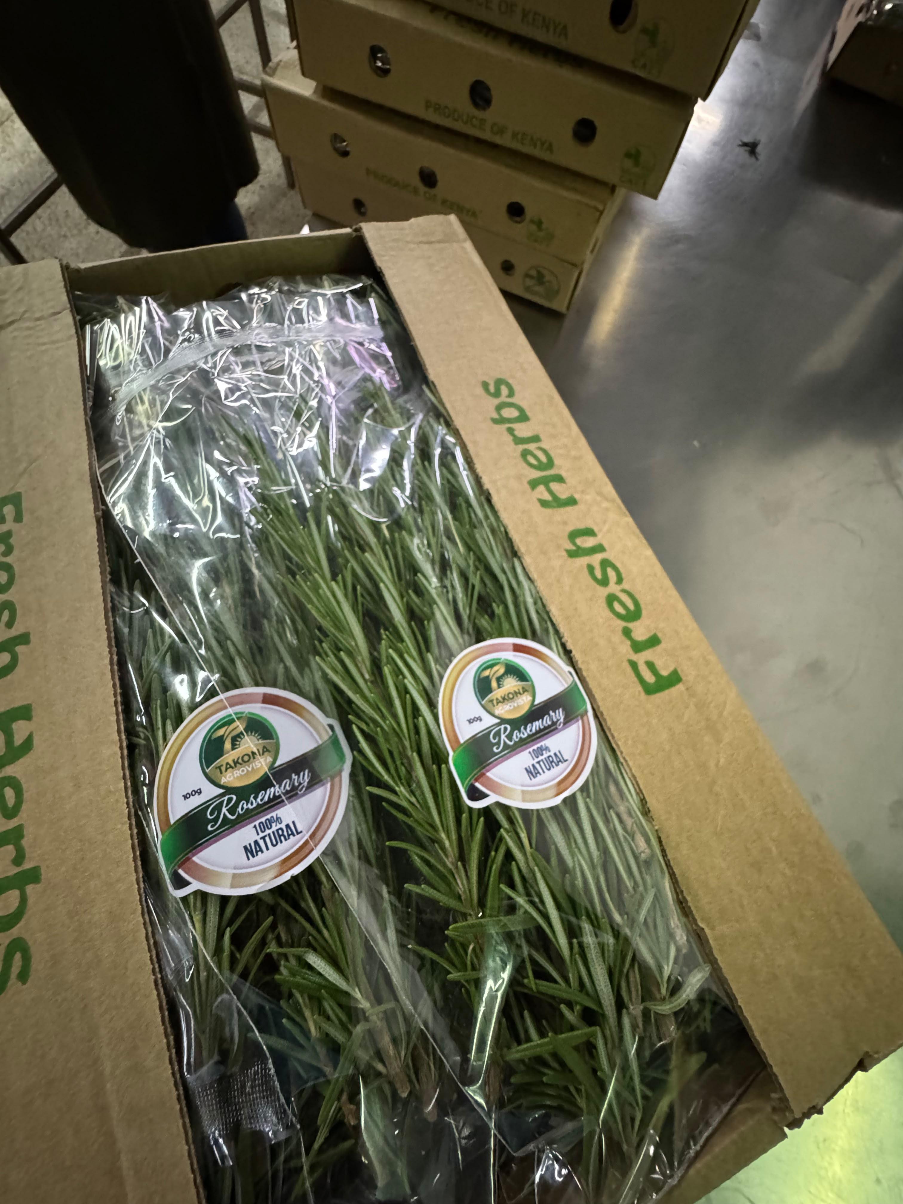 Takona rosemary packed for export